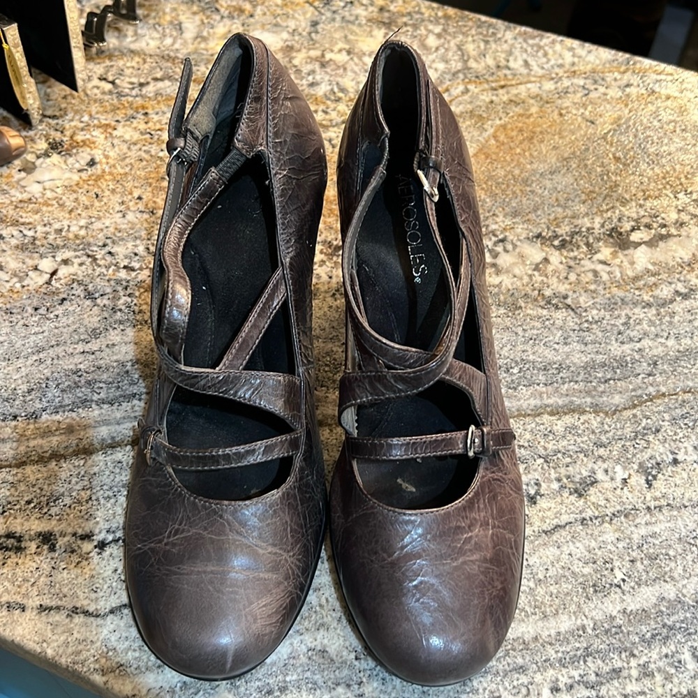 Aerosole gray heels, Whimsigoth, grandmacore. - Picture 1 of 3